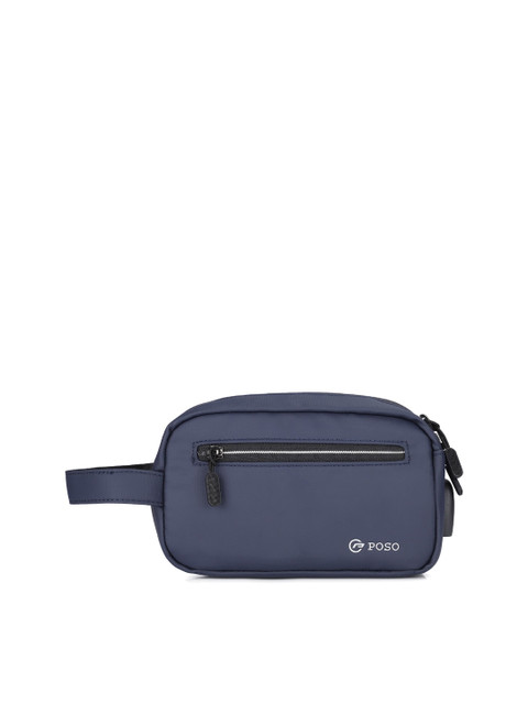 

POSO Unisex Blue Travel Pouch with USB