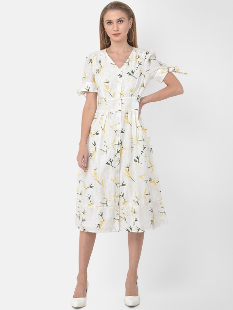 

Latin Quarters White Printed Midi Dress