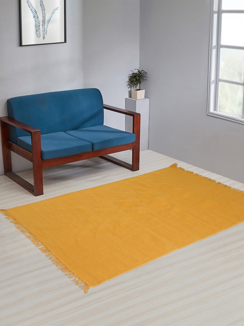 

Fabindia Yellow Solid Pure Cotton Floor Mat