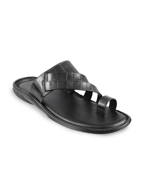 

WALKWAY by Metro Men Black Textured Casual Comfort Sandals