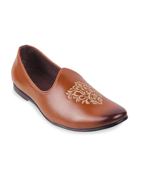 

WALKWAY by Metro Men Tan Ethnic Shoe-Style Sandals