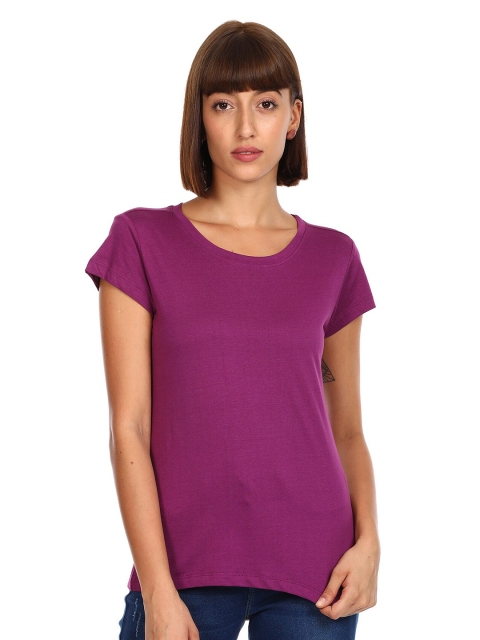 

Sugr Women Purple Pockets T-shirt