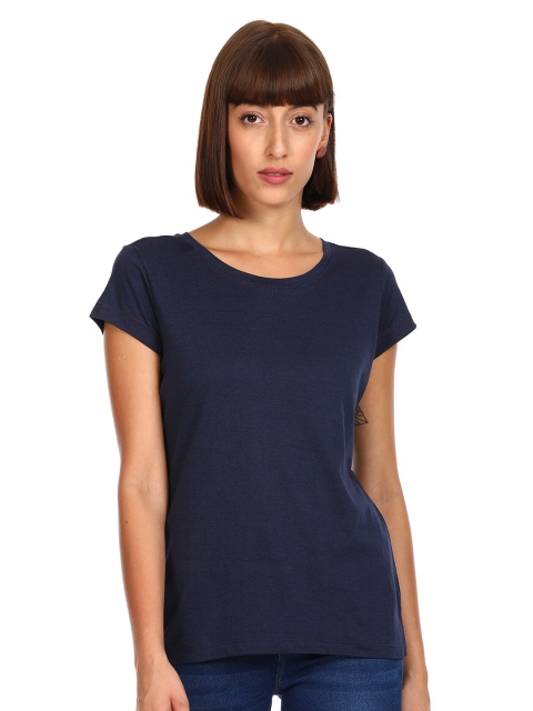 

Sugr Women Blue Solid T-shirt