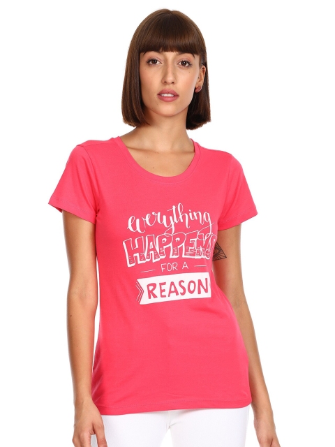 

Sugr Women Pink Printed T-shirt