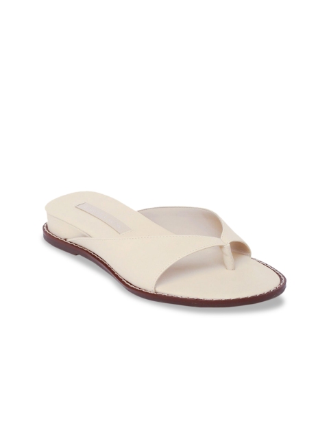 

CHARLES & KEITH Cream-Coloured PU Comfort Sandals