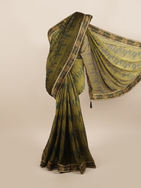 

Pothys Green & Black Printed Saree