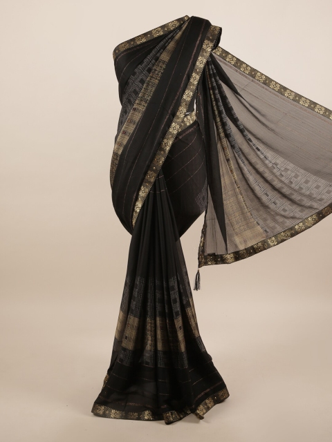 

Pothys Black & Golden Zari Saree