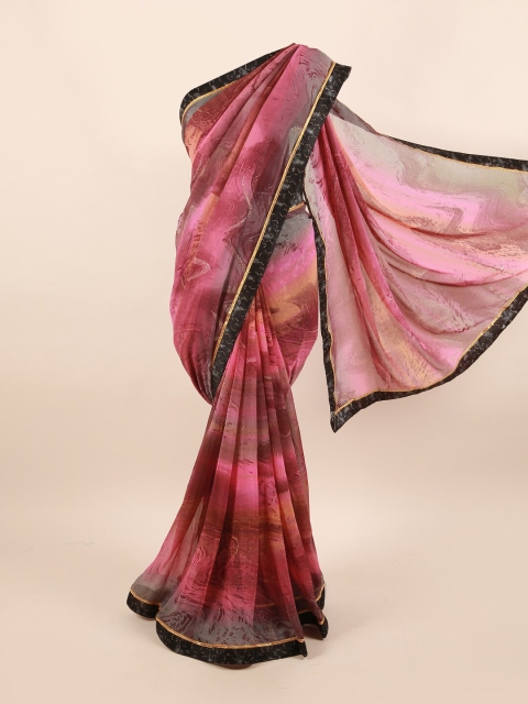 

Pothys Multicoloured & Black Beads and Stones Saree, Multi