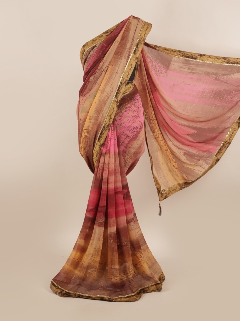 

Pothys Multicoloured Poly Chiffon Saree, Multi