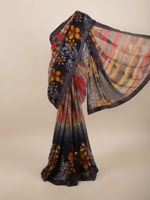 

Pothys Multicoloured Floral Beads and Stones Saree, Multi