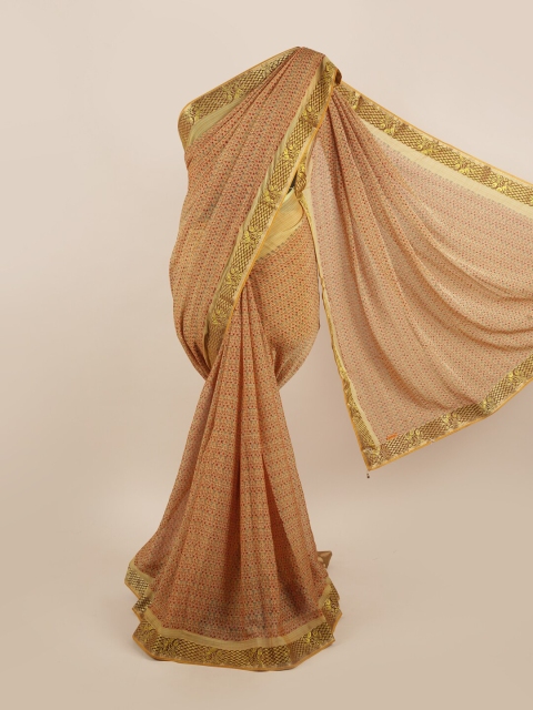 

Pothys Brown & Gold-Toned Zari Saree