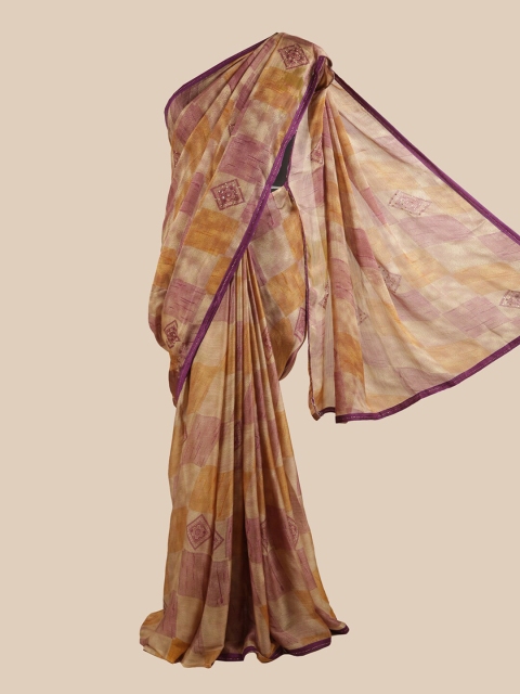 

Pothys Multicoloured Ethnic Motifs Beads and Stones Saree, Multi