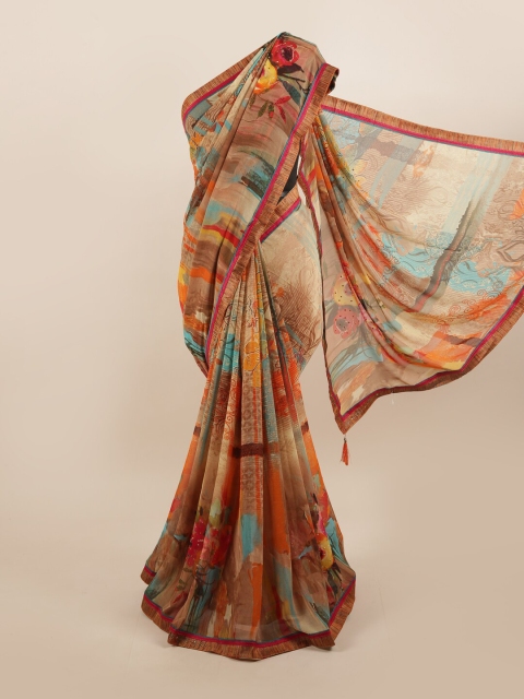 

Pothys Multicoloured Floral Saree, Multi