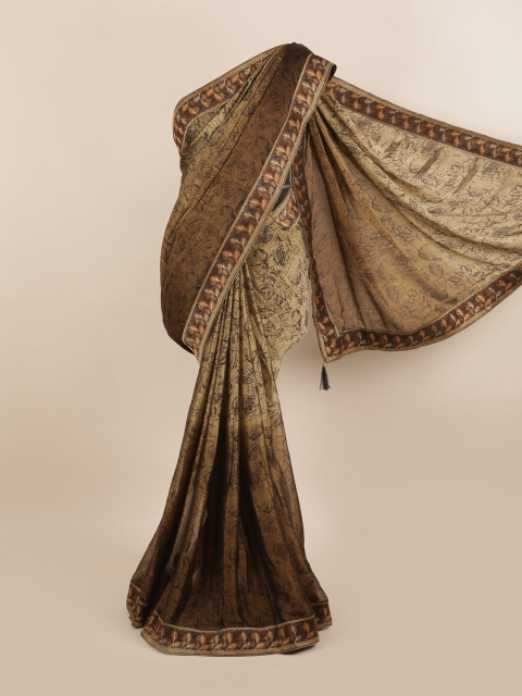 

Pothys Brown & Beige Floral Saree