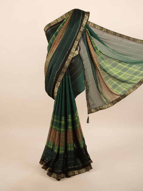 

Pothys Green & Black Zari Saree
