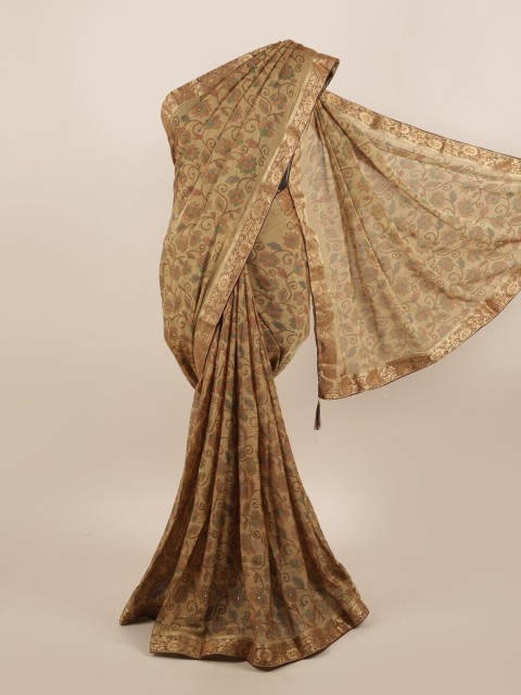 

Pothys Cream-Coloured Floral Saree