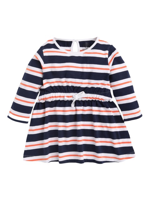 

TAMBOURINE Navy Blue Striped Dress