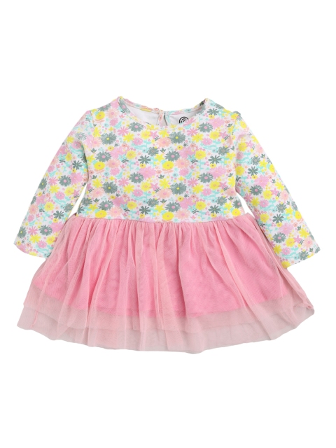 

TAMBOURINE Pink & Yellow Floral Dress