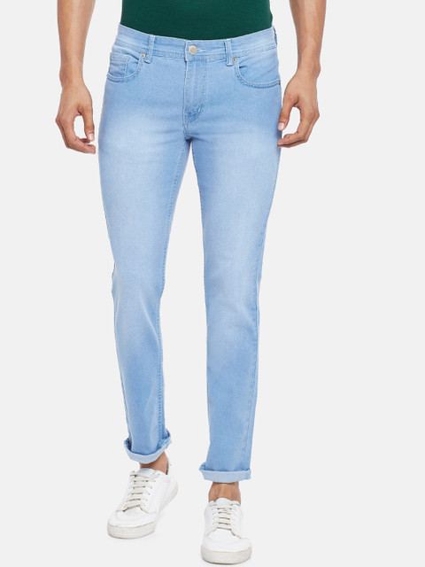 

People Men Blue Slim Fit Light Fade Jeans