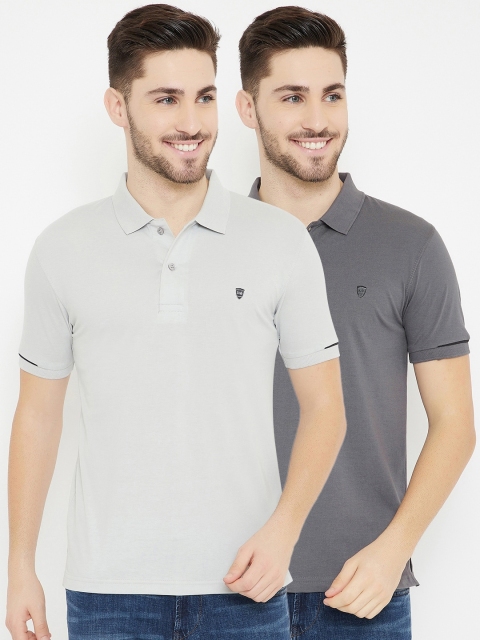 

Okane Men Pack Of 2 Cotton T-shirts, Grey