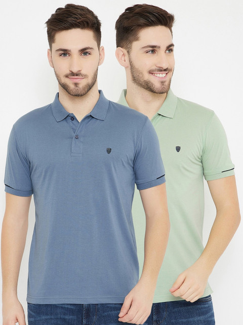 

Okane Men Pack Of 2 Cotton T-shirts, Blue