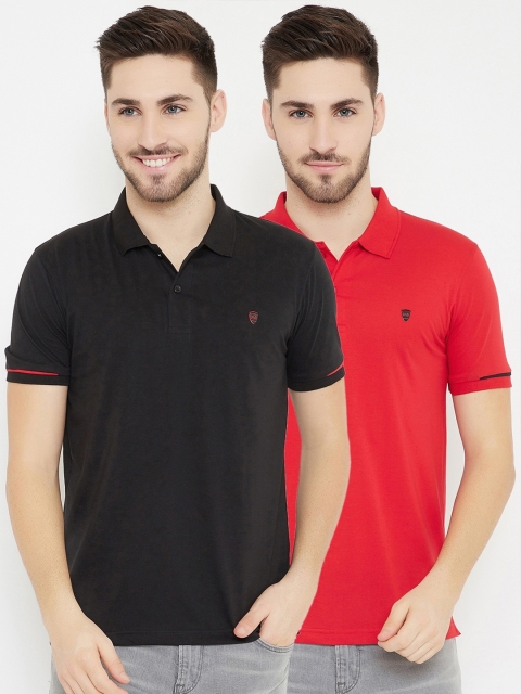 

Okane Men Pack Of 2 Cotton T-shirts, Red