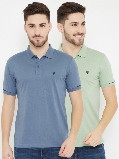 

Okane Men Pack Of 2 Cotton T-shirts, Blue