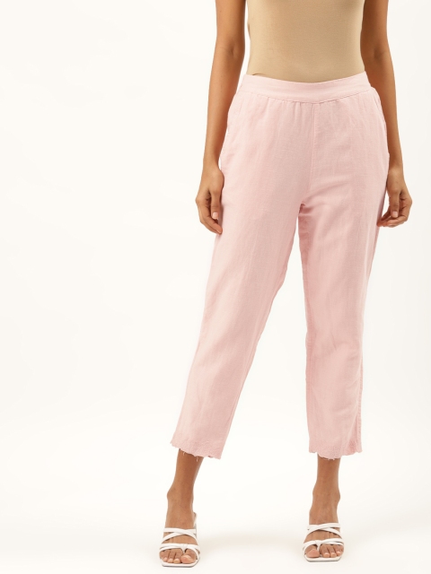 

Ancestry Women Pink Cigarette Trousers