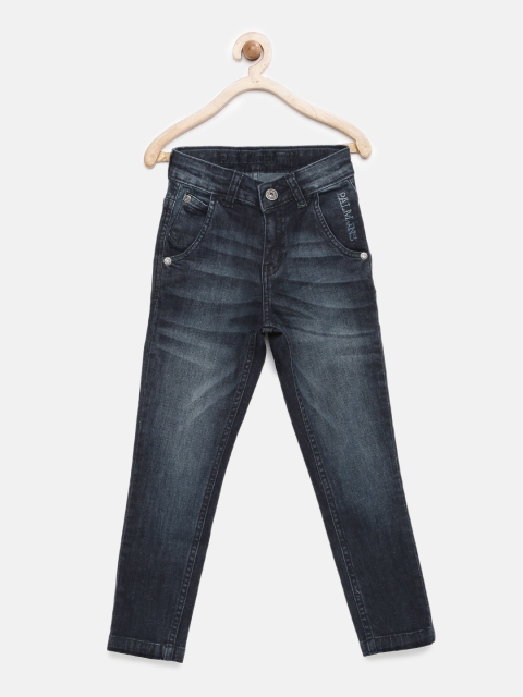 

Palm Tree Boys Navy Mid-Rise Clean Look Jeans, Navy blue