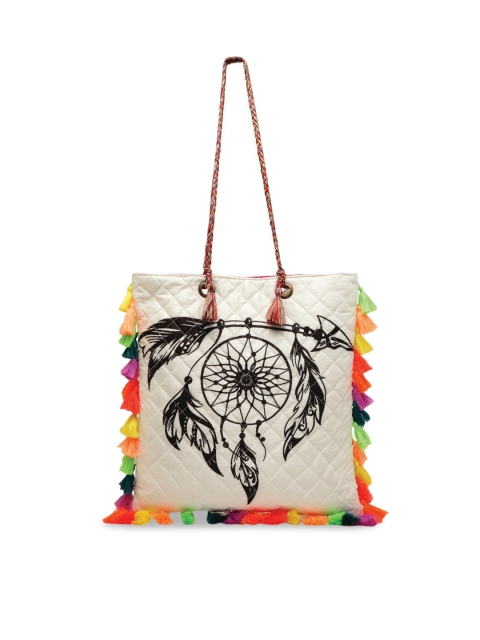 

The House of Tara Multicoloured Printed PU Structured Tote Bag, Multi