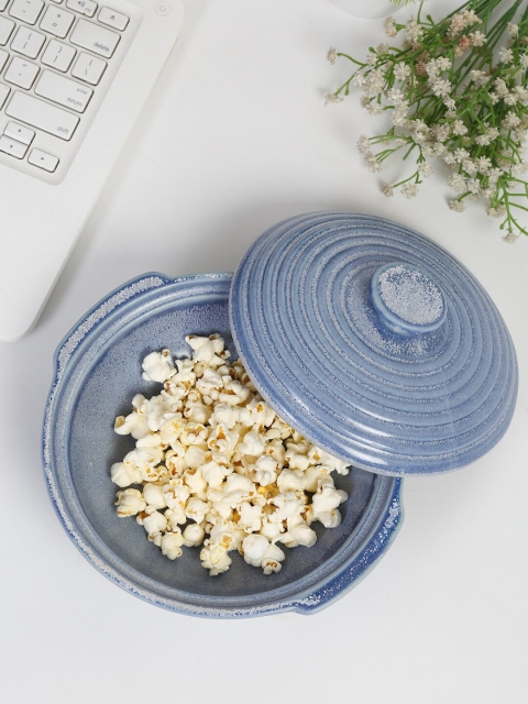 

Fabindia Blue 1 Pieces Textured Ceramic Matte Bowls