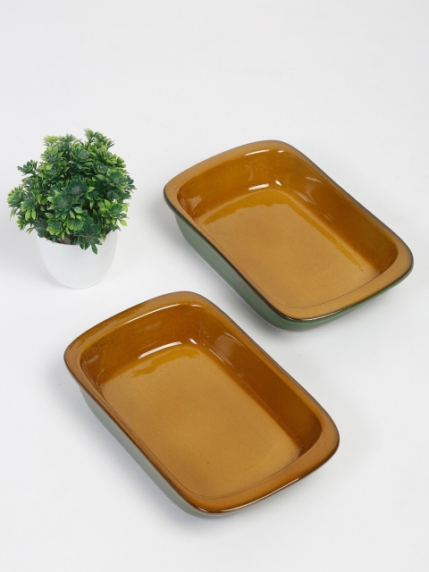 

Fabindia Green & Brown 1 Pieces Ceramic Glossy Bowls