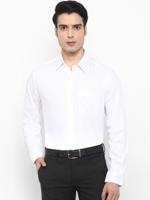 

Turtle Men White Pure Cotton Slim Fit Opaque Formal Shirt