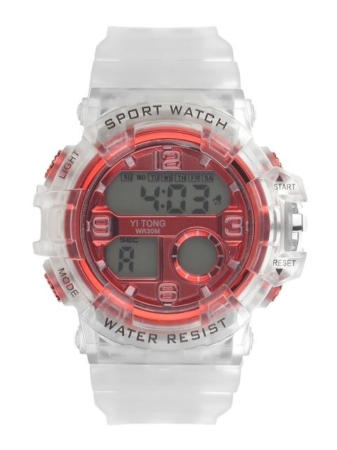 

FLUID Unisex Kids Grey Dial & White Straps Digital Watch - FLTW-Sport Digital-A-RD, Red