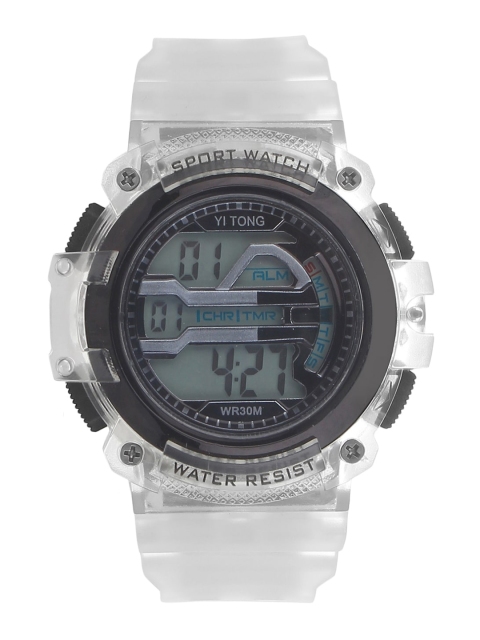 

FLUID Unisex Kids Grey Dial & White Straps Digital Watch FLTW-Sport Digital-B-BK