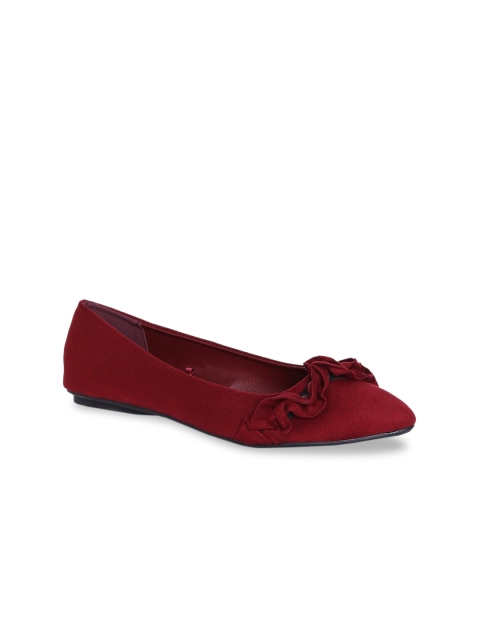 

Forever Glam by Pantaloons Women Maroon Ballerinas Flats With Frills