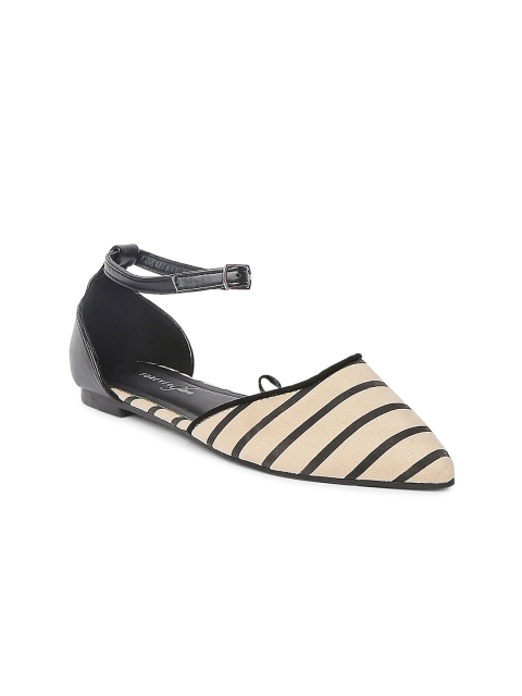 

Forever Glam by Pantaloons Women Beige Striped Ballerinas Flats