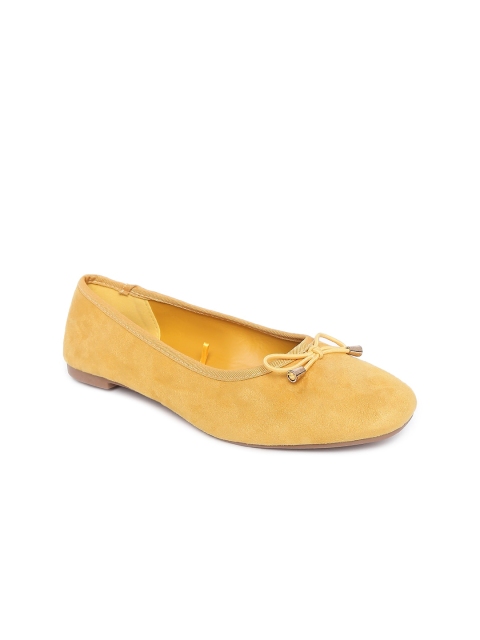 

Forever Glam by Pantaloons Women Mustard Ballerinas with Bows Flats