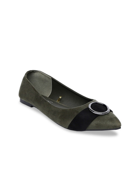 

Forever Glam by Pantaloons Women Olive Green Ballerinas Flats