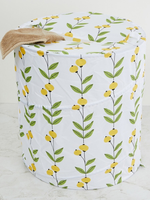 

Home Centre White Mekong Printed Round Spring Laundry Bag