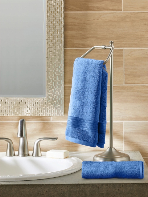

Raymond Home Set Of 2 Blue Solid 340 GSM Cotton Hand Towels