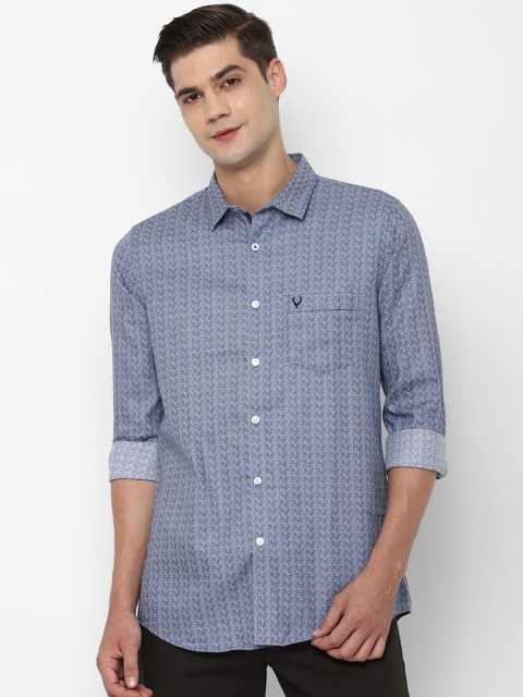

Allen Solly Men Blue Slim Fit Opaque Printed Casual Shirt