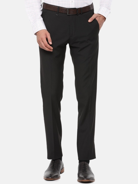 

Van Heusen Men Black Slim Fit Formal Trousers
