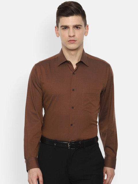 

Van Heusen Men Brown Opaque Casual Shirt