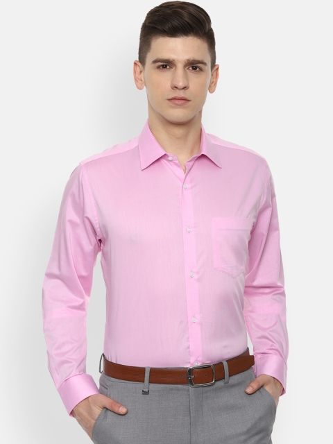 

Van Heusen Men Pink Cotton Formal Shirt