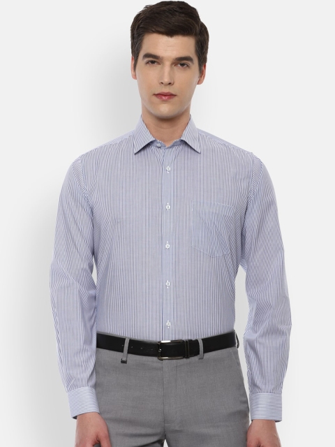 

Van Heusen Men Blue Opaque Checked Formal Shirt
