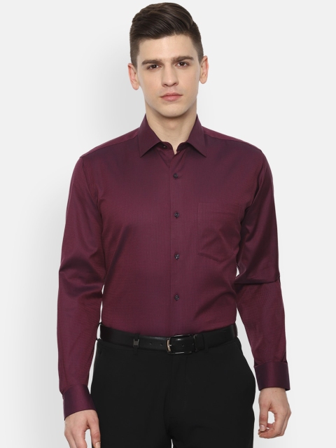 

Van Heusen Men Maroon Pure Cotton Opaque FormalShirt