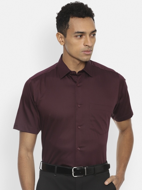 

Van Heusen Men Maroon Opaque Formal Shirt
