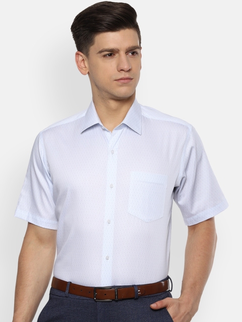 

Van Heusen Men Blue Opaque Printed Casual Shirt