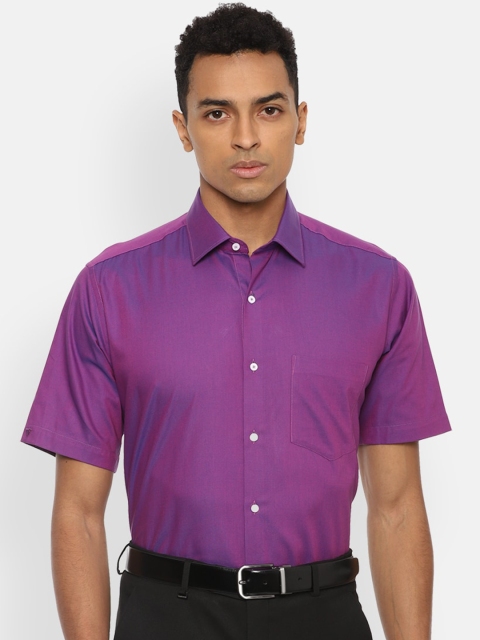 

Van Heusen Plus Size Men Purple Opaque Formal Shirt